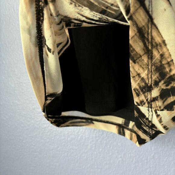 DKNY Women's Cowl Neck Puff Short Sleeve Blouse Petite Small Stretchy Fitted - Picture 3 of 8